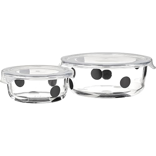 Kate Spade New York Deco Dot 2-Piece Round Food Storage Set