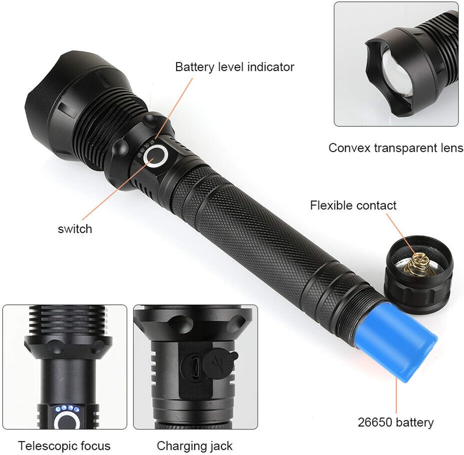 Flashlights Rechargeable Flashlight Waterproof Emergencies Image
