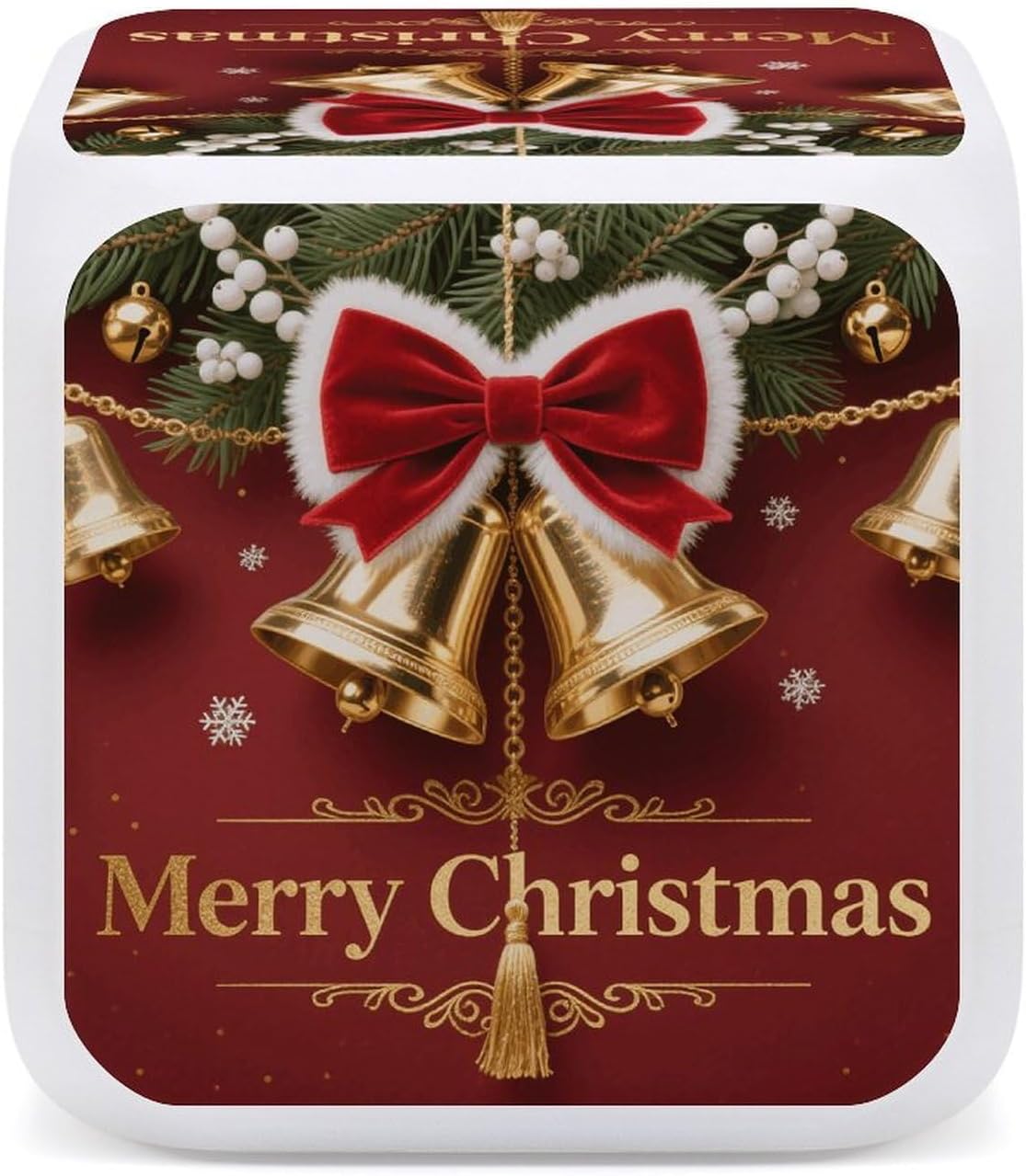Night Light Alarm Clock, 7 Color Changing, Christmas Bell Print image 5