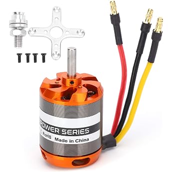 RC Brushless Motor D3548 Metal Remote Controlled Aircraft Brushless Motor Replacement for RC Rigid Wing Aeroplane 1100KV