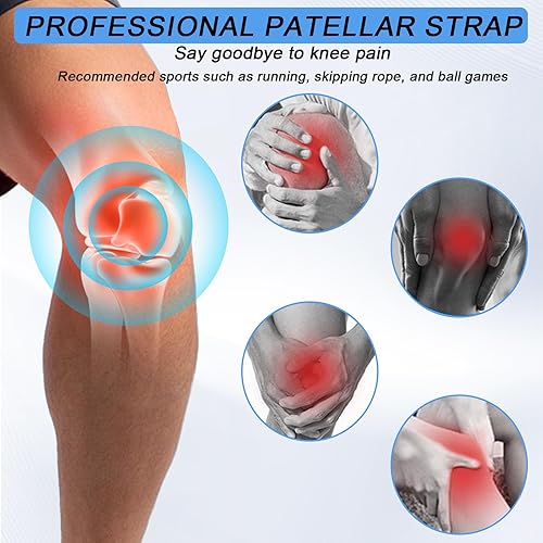 Miniatura 7 de Rodillera para mujeres y hombres, rodilleras de edición extendida mejoradas, soporte de rodilla ajustable, correa de soporte de tendón rotuliano,