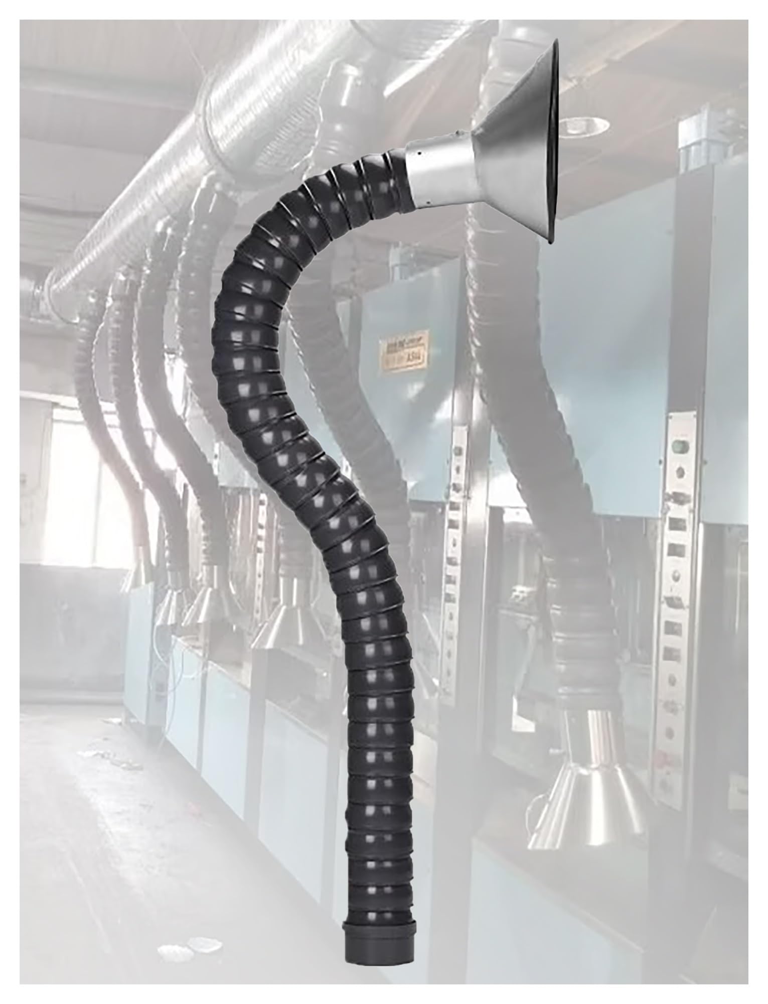Verstellbarer Rauchabzugsschlauch in Form Einer Dunstabzugshaube, 360° Verstellbarer Arm, 100 cm (39,3 Zoll) lang, geeignet für Luft/Rauch/Abluft in Werkstätten und Laboren.