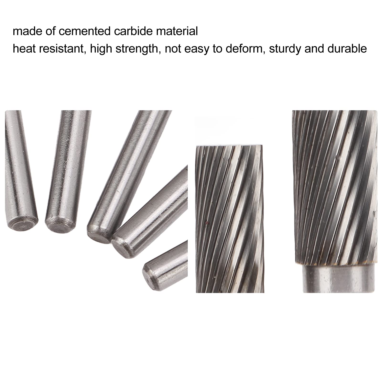 Cocoarm Hartmetall-Frässtift-Set, Hochfeste Rotationsfeilen mit 6-mm-Schaft, Perfekt Zum Gravieren und Polieren in der Automobil- und Luftfahrtindustrie