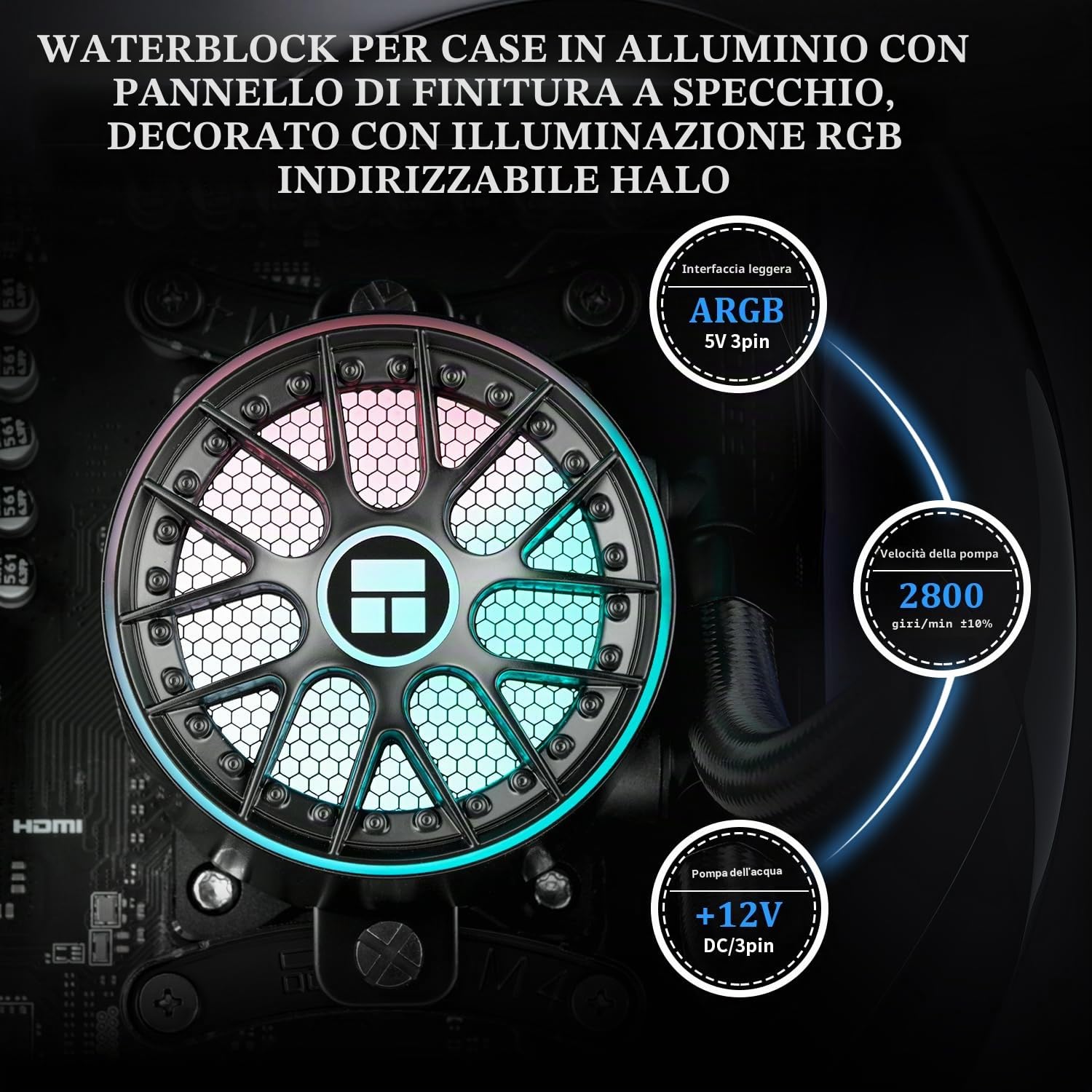 Thermalright AQUA ELITE 360 V6 ARGB Cooler liquido nero-CPU,pompa PWM controllata efficiente,per AM4/AM5, Intel LGA1150/1151/1200/2011/1851/1700, radiatore integrato raffreddato ad acqua-nero