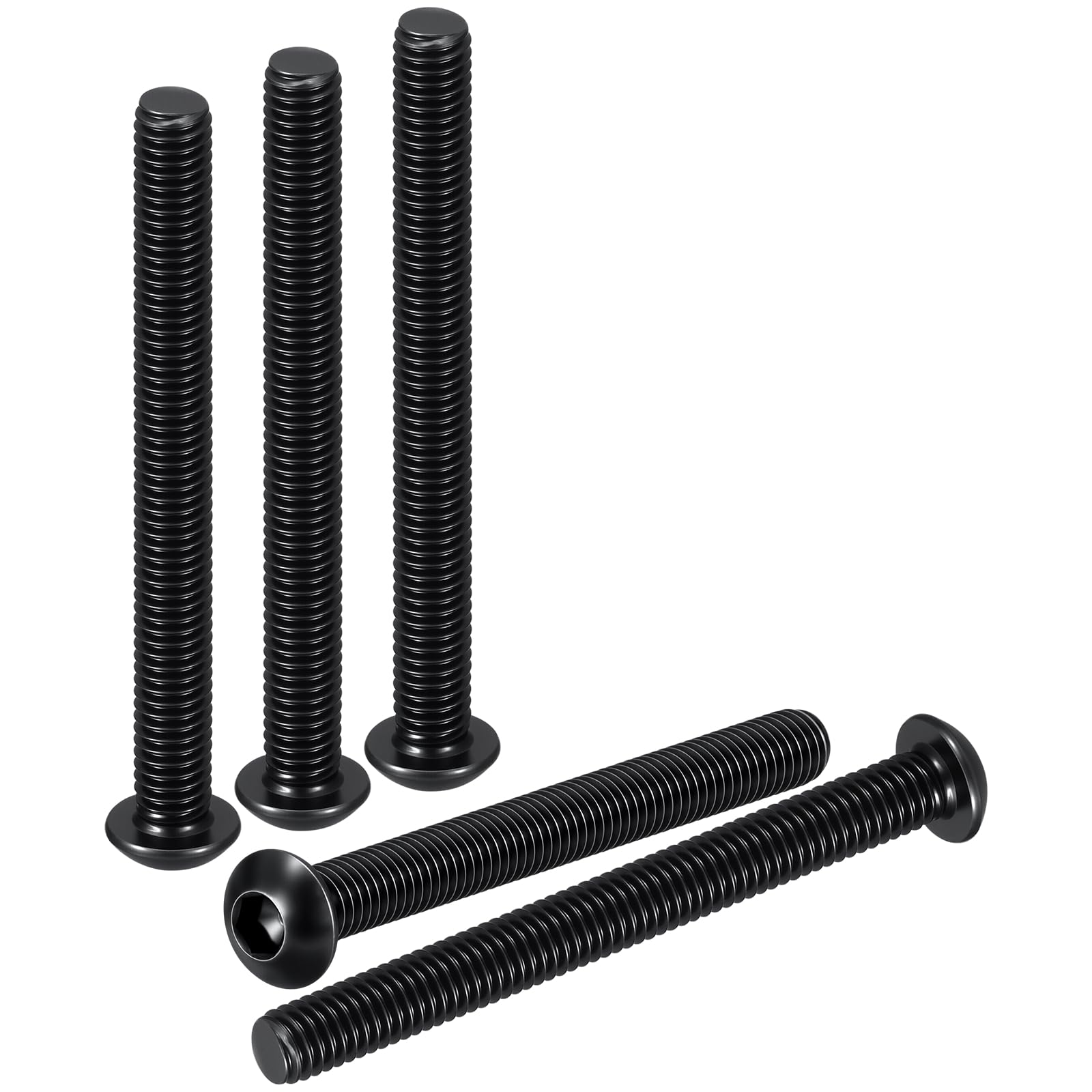 DTGN M6-1x70mm Button Head Socket Cap Screws - 12Pack - Good for Road Bicycle, Mountain Bike, Auto, Motorcycle - Carbon Steel Black Oxide - Hex Drive Fasteners