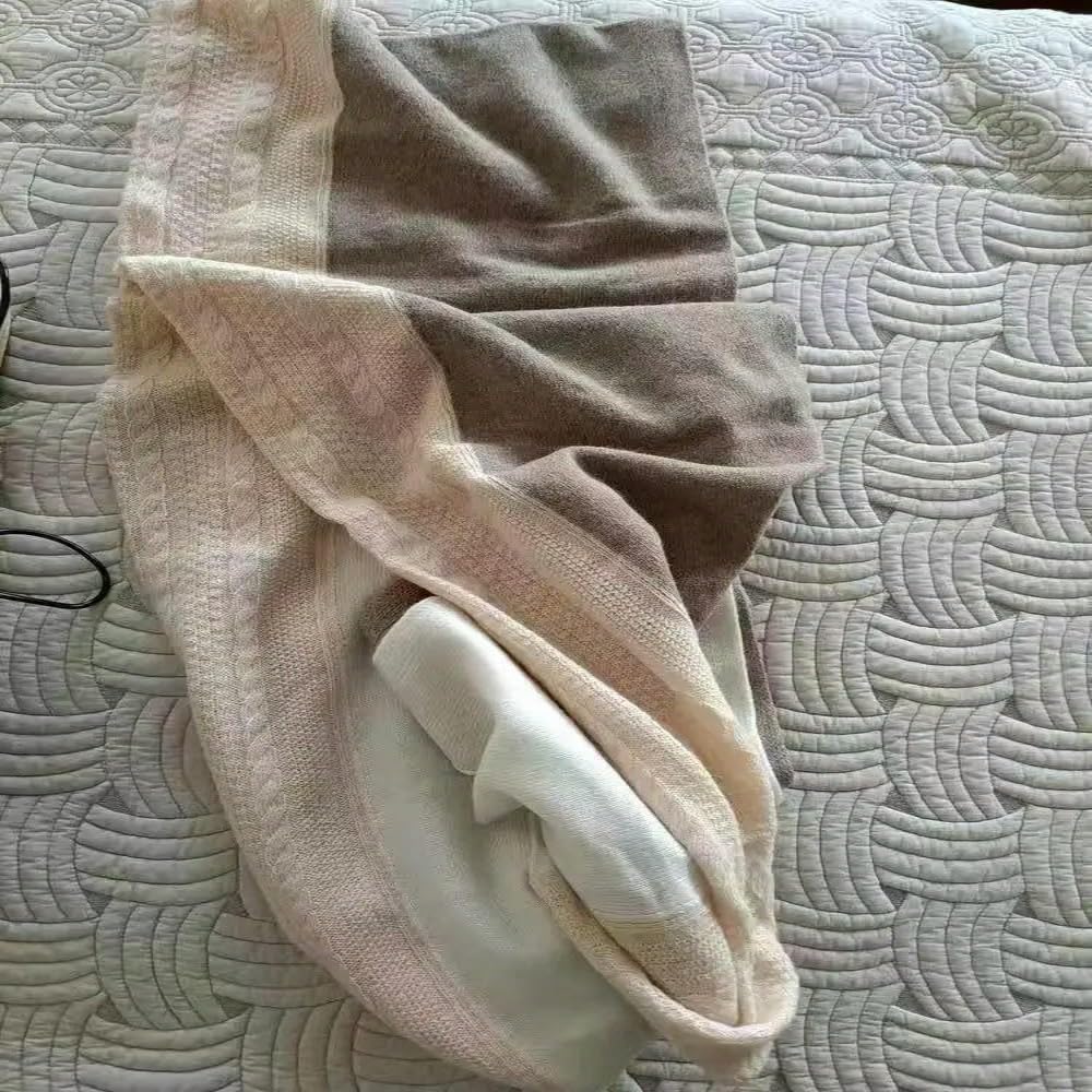 180 * 80cm Écharpe d'hiver en Cachemire pour Femme, châle tricoté, Chaud et Doux, pour Le Ski en Plein air, avec Coutures Tendance