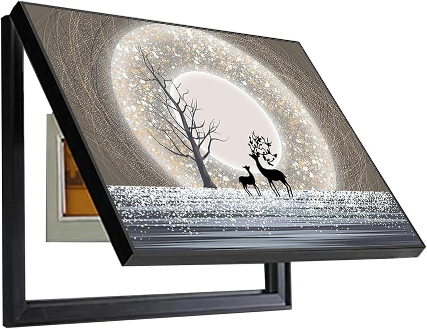 Electric Meter Box Decorative Painting Electrical Panel Cover Decorative Wall Hanging Painting,Electrical Panel Cover Lid The Creative Switch Box Modern Electric Meter Simple Cover,05,50x40cm