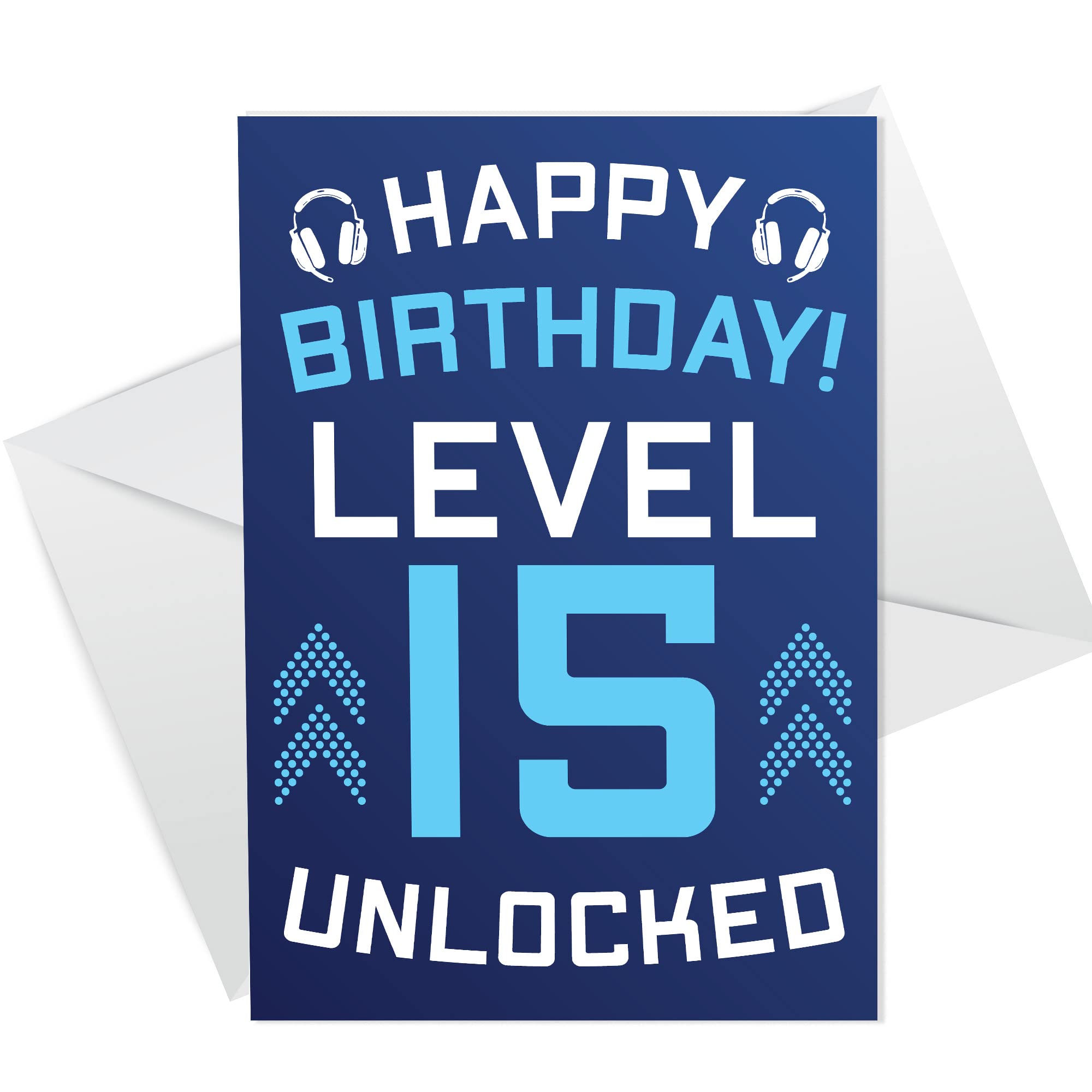 RED OCEAN 15th Birthday Gamer Card For Son Brother Gaming Theme Birthday Card For Boys