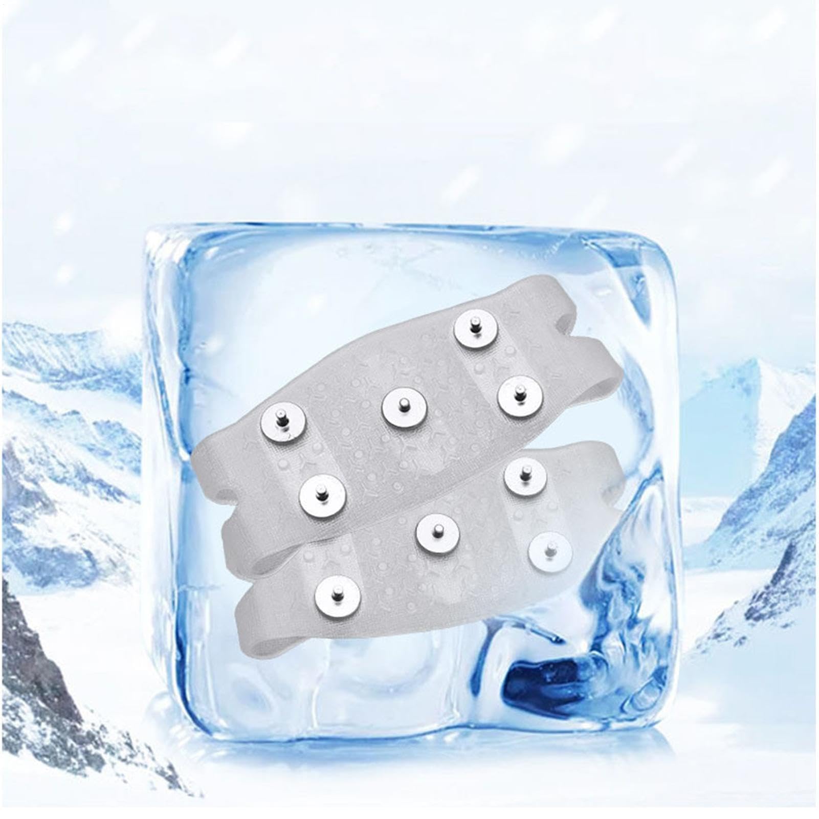 Zapatos de clavos con agarre - Tacos de hielo antideslizantes, clavos de tracción para nieve y hielo | Crampones De 5 Garras Con Clavos De Acero Al Manganeso, Cubrezapatos Antideslizante Con TPE