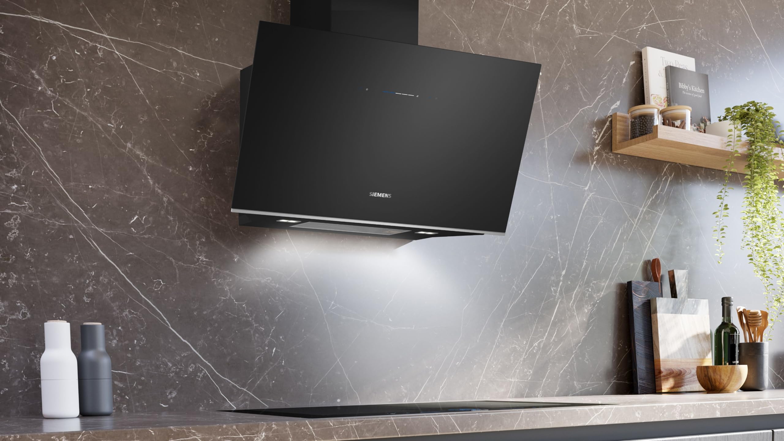 Siemens iQ700 Smarte Integrierte Wandesse 90 cm Schwarz LC91KLT60 – Bild 5