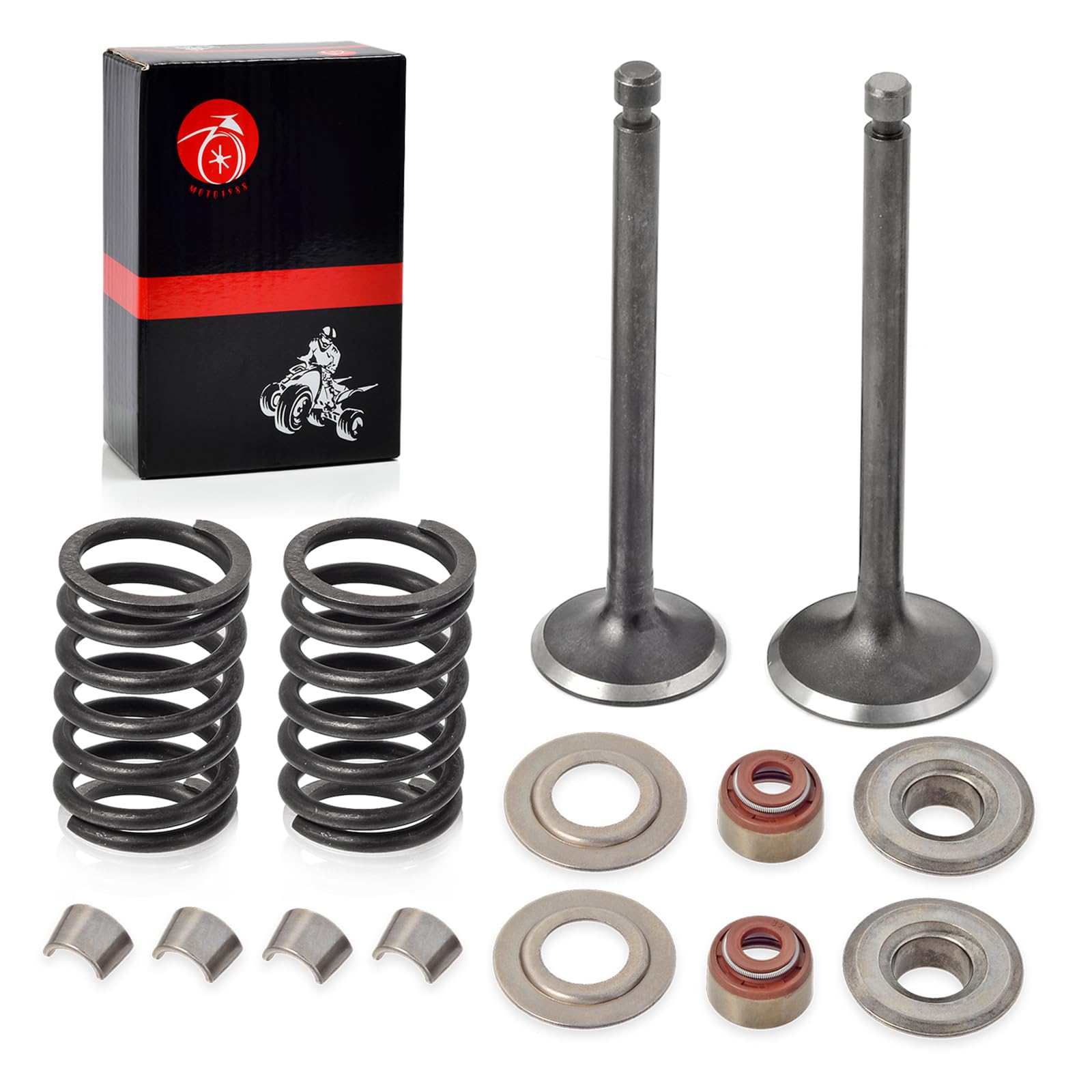 Intake Exhaust Valve Seal Spring Cotter Retainer Seat Kit For Club Car Golf Cart DS Predent FE290 290cc Engine 1992-Up 1016447 1016448-image-5