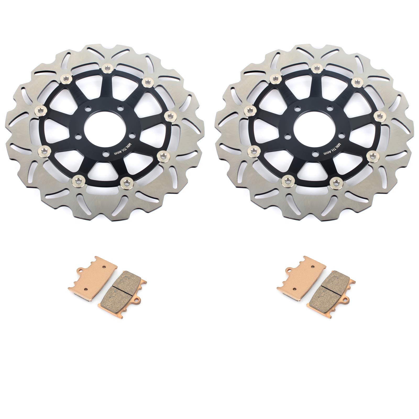 TARAZON1 Pair Front Brake Discs Rotors and Pads for RGV250 RGV 250 M/N/P/R/S 1991 1992 1993 1994 1995