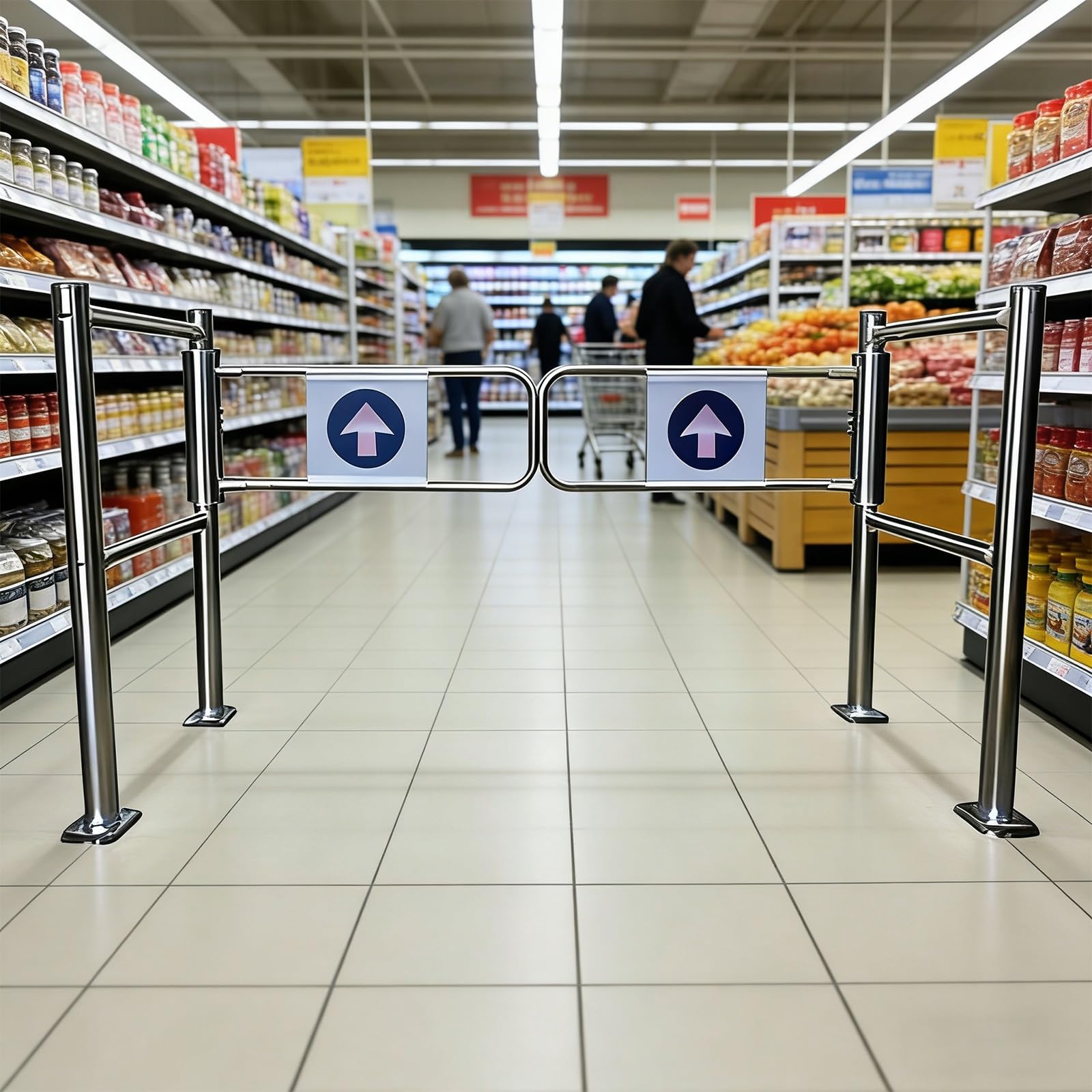 Automatyczna jednokierunkowa brama skrzydłowa ze stali nierdzewnej, metalowa brama dwuskrzydłowa o połowie wysokości (180 cm x 102 cm) - odporna na warunki atmosferyczne