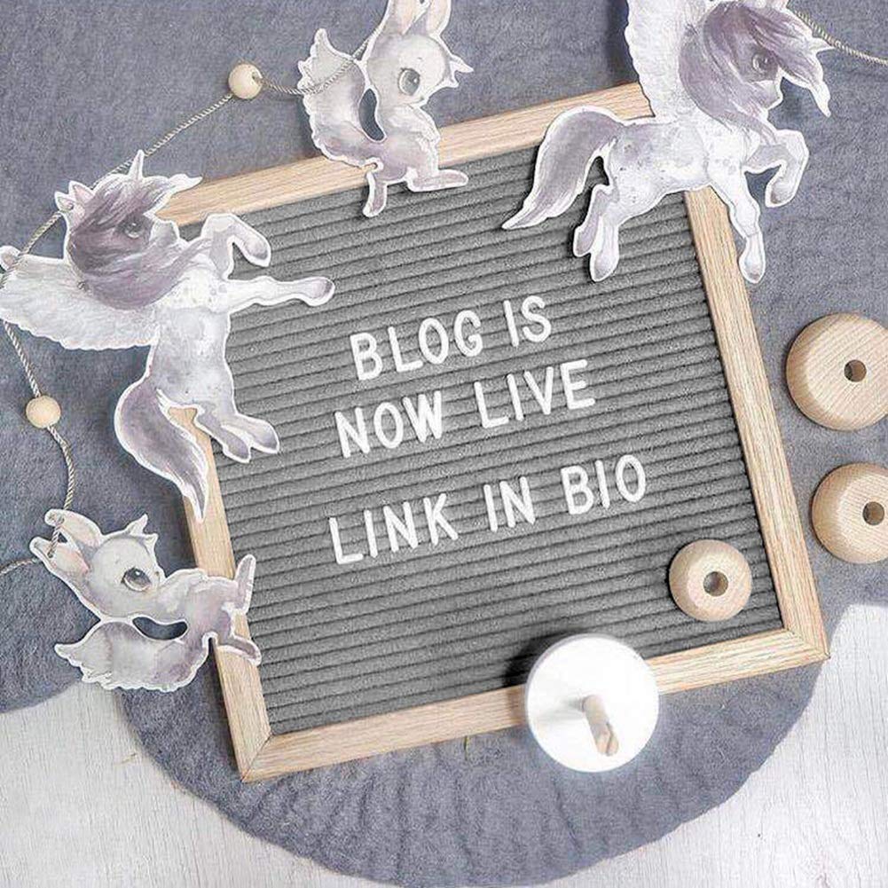 Changeable Felt Letter Board with Letters,Felt Letter Board with Precut Letters Number Felt Letters Message Board Sign First Day of School Board Changeable Letters Numbers Room Decoration Prop (Grey)