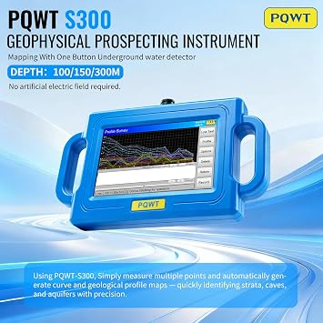 S300 Water Detector Underground Water Finder for Well Automatic Mapping Function for Aquifer Survey and Location Geological Prospecting Instrument 100M/150M/300M Depth Optional