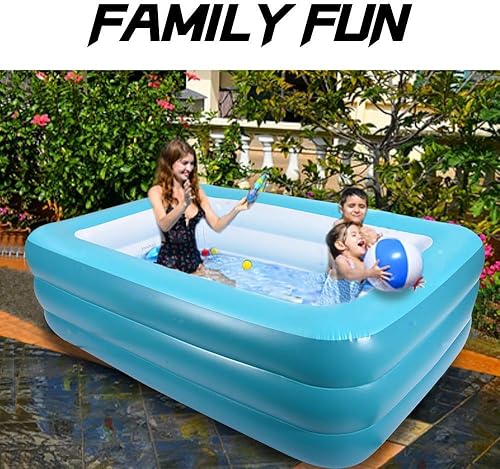 Miniatura 3 de Piscinas inflables, piscinas infantiles, piscina inflable familiar con suelo suave, piscina duradera de 82 pulgadas, diversión acuática de verano