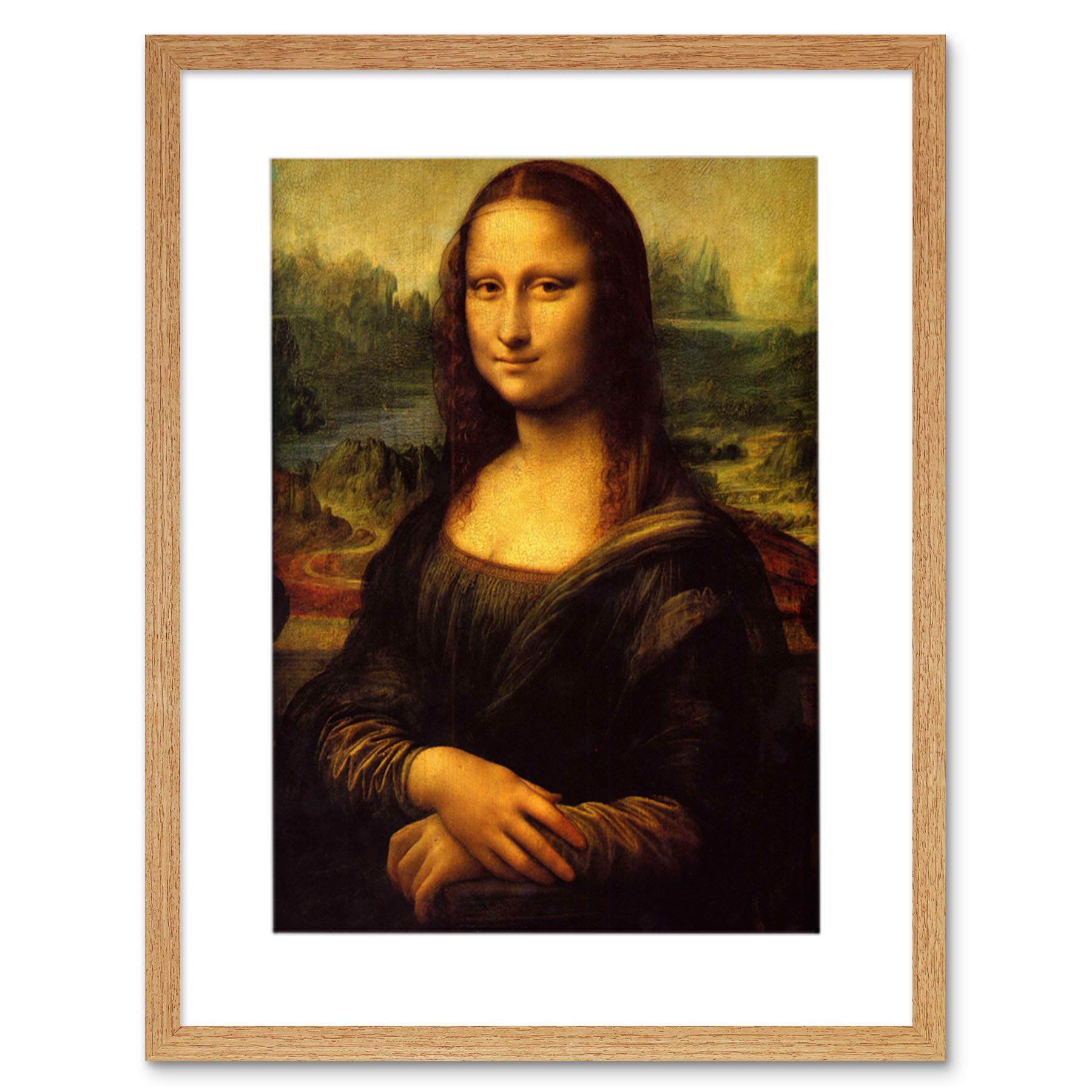 Wee Blue Coo Leonardo Da Vinci Mona Lisa Painting Framed Print Picture F12X479