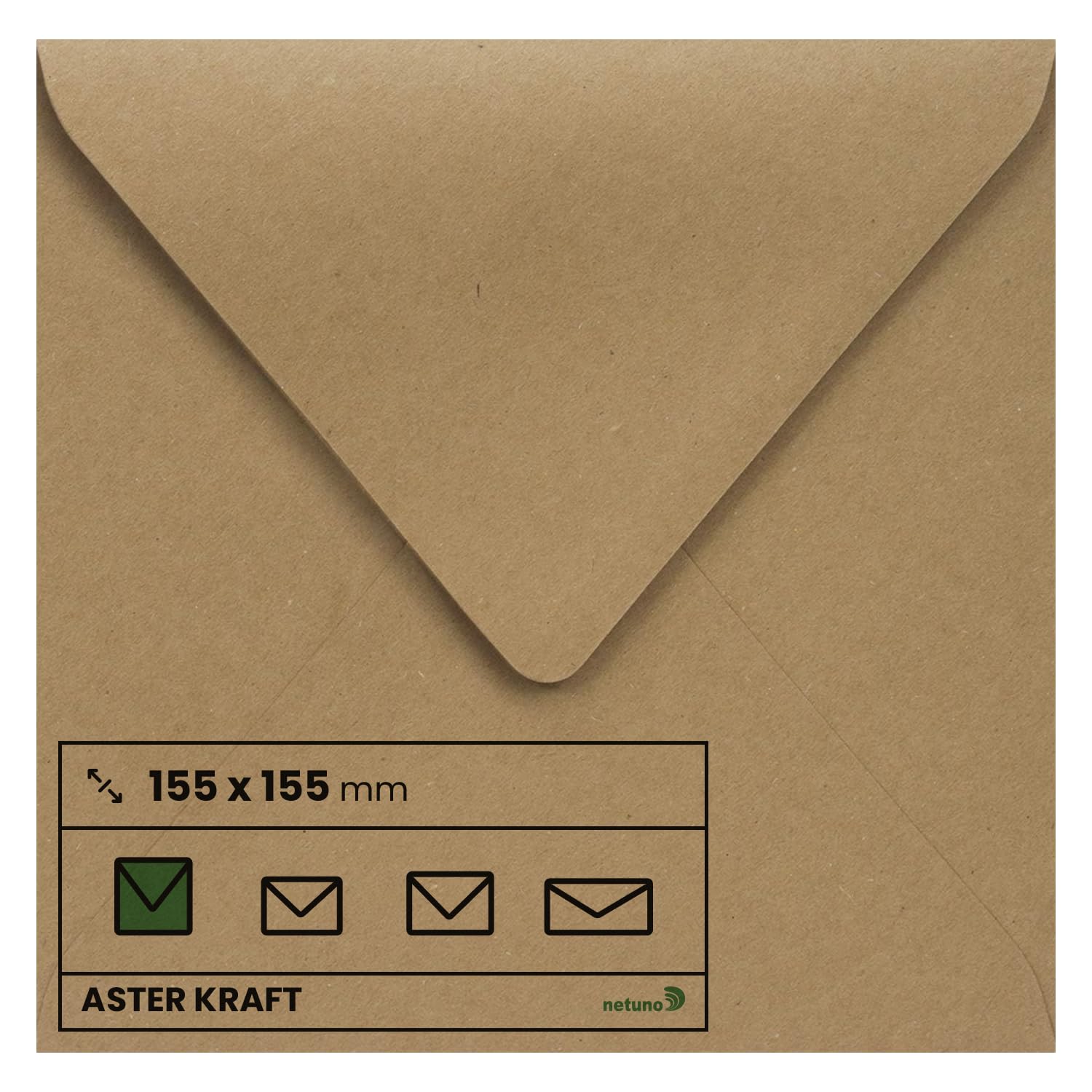 25 Buste Kraft Quadrate 14.5x14.5cm - Per Inviti Matrimonio E Compleanni - Foto 6