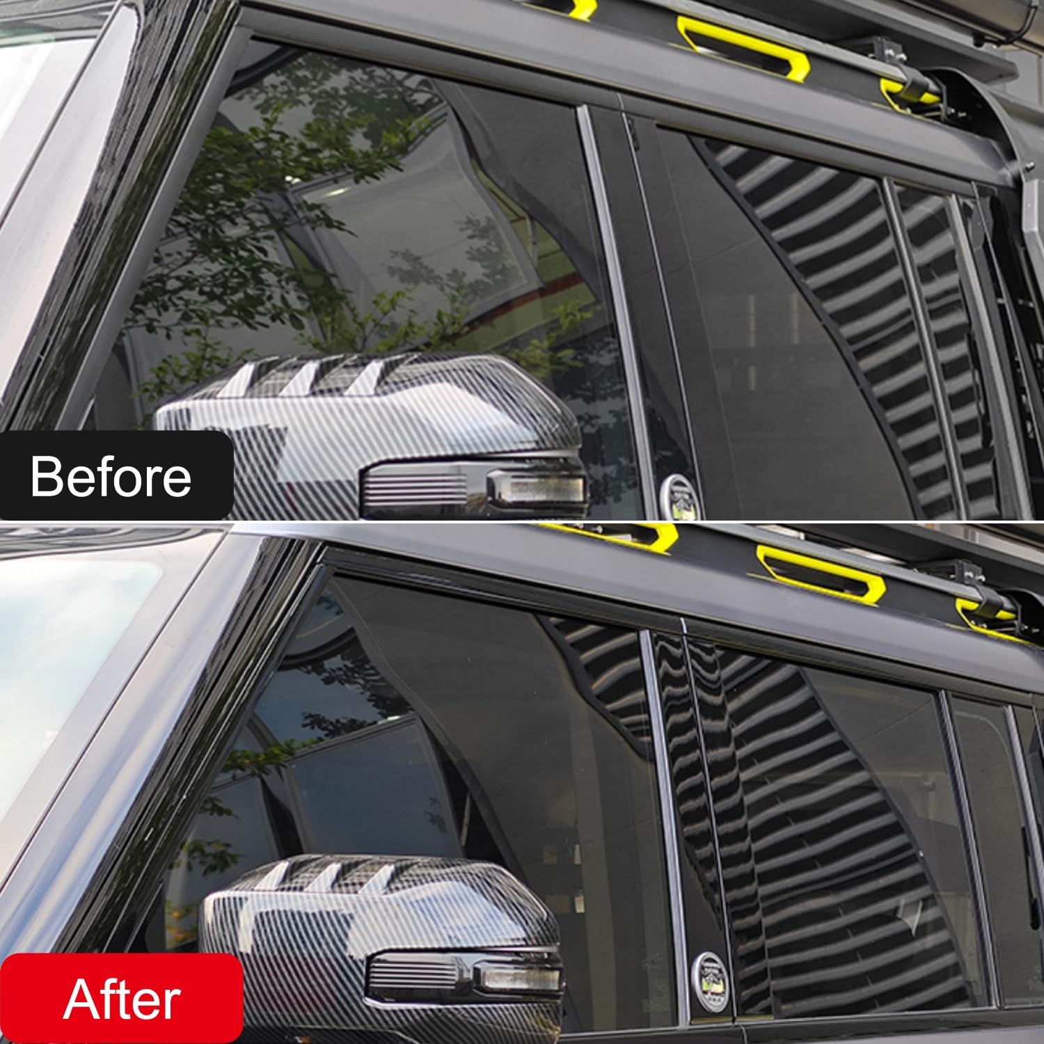 for Jetour Traveller T2 2023-2025 Steel Glossy Black Upper Window Sill Molding Strip Trim 8pcs Car Accessories