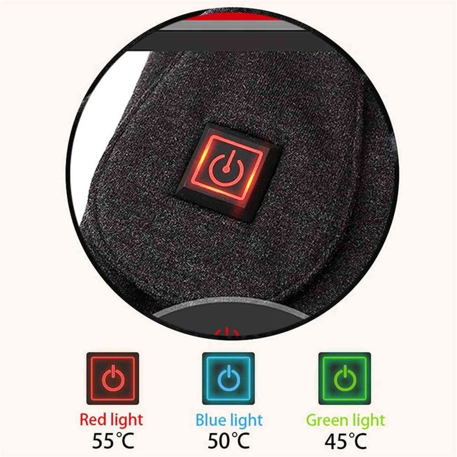 Conjunto de Ropa Interior con calefacción eléctrica USB, Camisa térmica y Pantalones térmicos para Hombre para Deportes al Aire Libre, montañismo (Negro L)