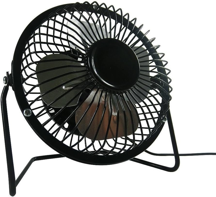 USB desk fan Mini USB Tilting Desktop Cooling Fan with Metal Shell and Aluminium Blades (6"-USB) 1 year warranty