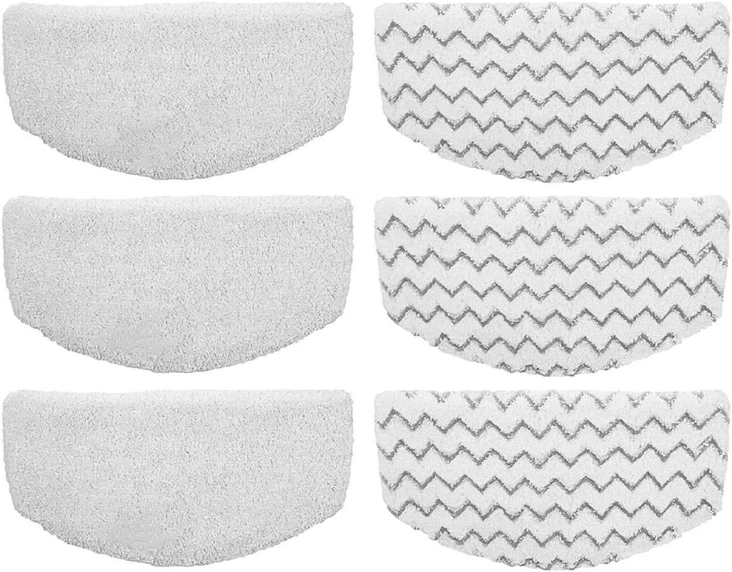 Knemksplanet 6 Pack Washable Microfiber Steam Mop Pads Compatible with Bissell Powerfresh Steam Mop 1940 1440 1544 1806 2075 Series,Models 19402 19404 19408 1940A 1940Q 1940T 1940W(6 Packs)