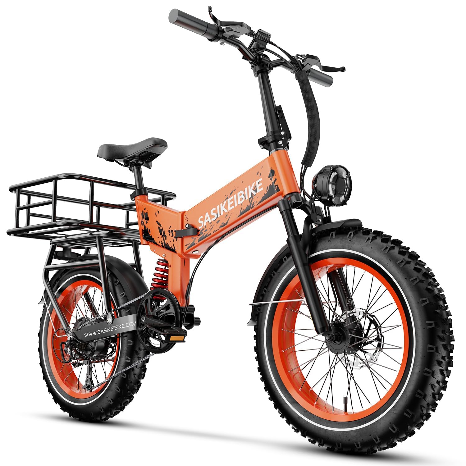 Folding Electric Bike for Adults,20" Fat Tire Electric Mountain Bike