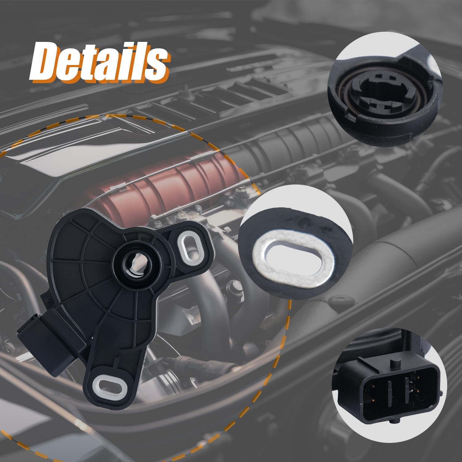 Neutral Safety Switch 28900-R9L-004 fit for Honda 2016-2020 Civic 2015-2019 Fit 2016-2019 HR-V, 28900R9L004 (1)