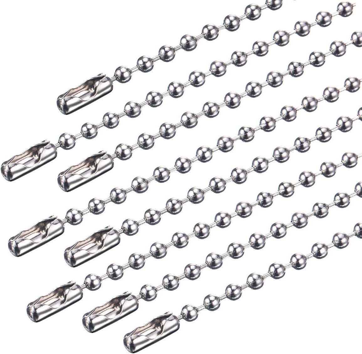 4.5mm Diameter Beaded roller chain pull chain extension with connector 16 Feet with 20 Matching Connectors