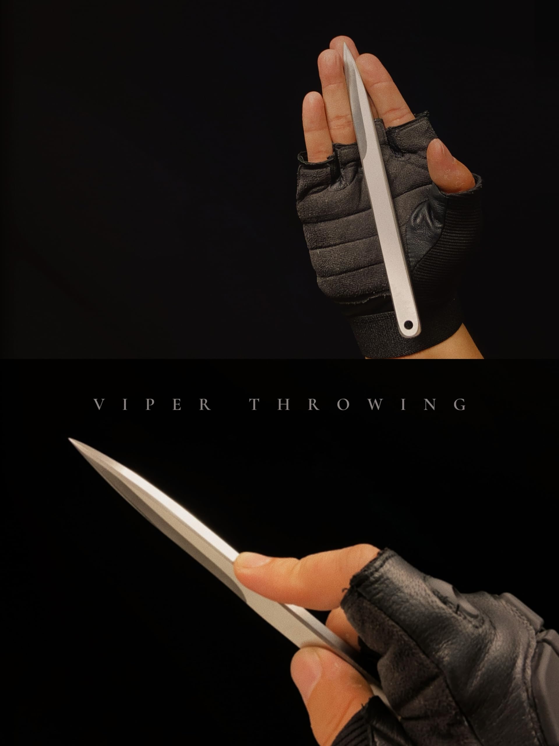 TACTICALEDGED.DOJO-Viper Bo-Shuriken/Wurfspieße, 3er-Set, Edelstahl, leicht wie 90 g, 19 cm, 0,6 cm dick, leicht und vielseitig, Kampfsport-Training und Freizeitgebrauch