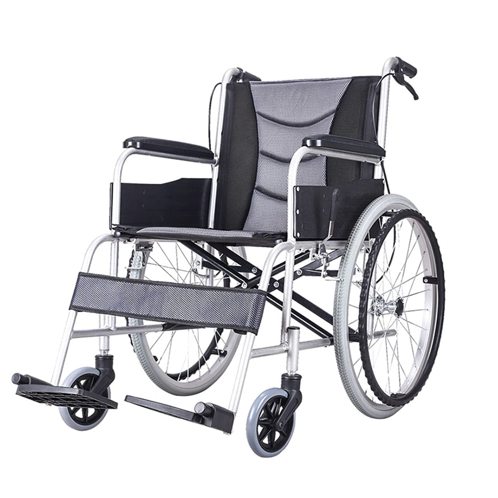 Lekkie wózki inwalidzkie, samobieżne lekkie aluminium ze składaną ramą, ergonomiczny, ultralekki wózek inwalidzki, dla osób upośledzonych fizycznie, niepełnos(