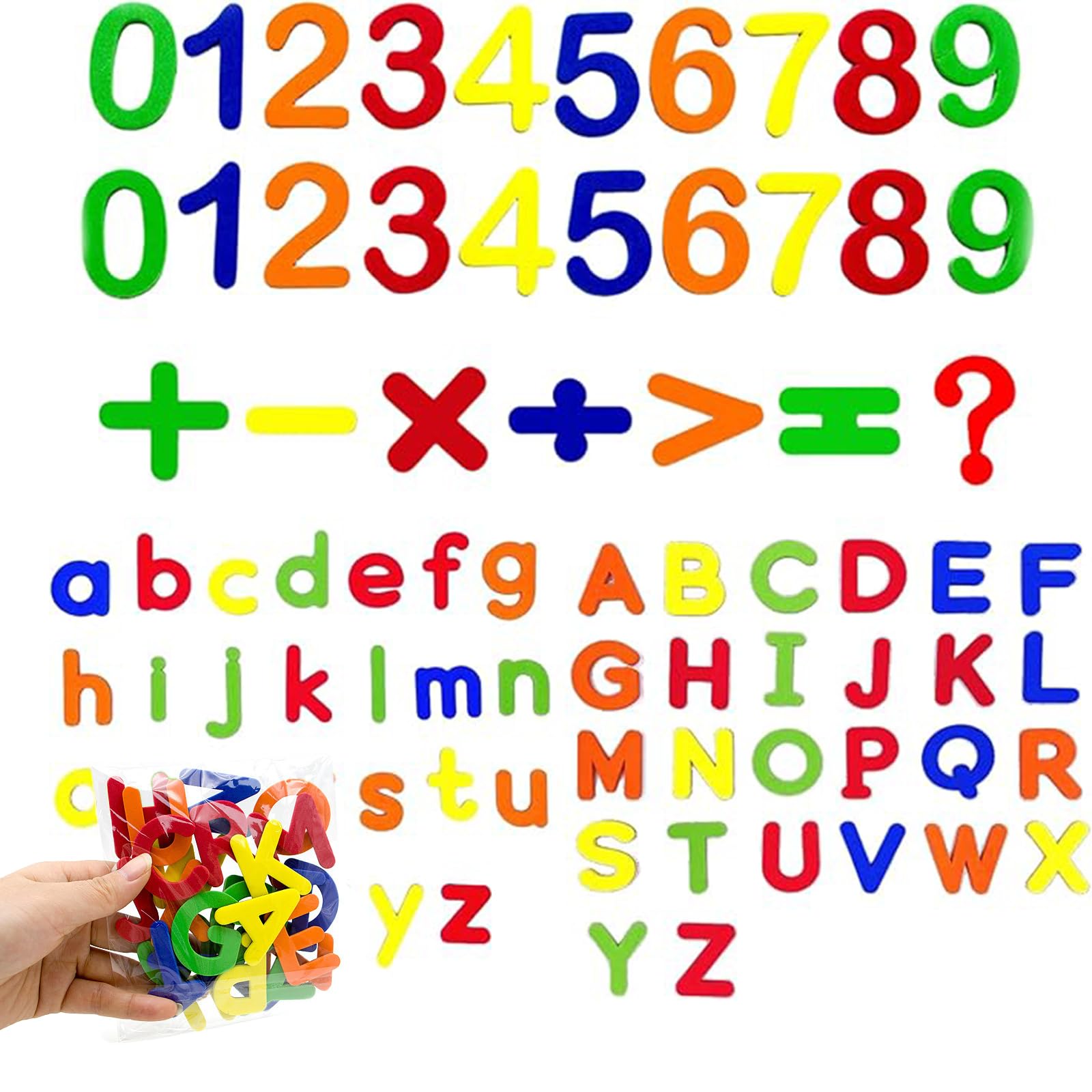 79 PCS Magnetic Letters and Numbers Set, Magnetic Letters, Colourful Magnetics Letter and Numbers for Whiteboard, Refrigerator, Message Board for Aldults,Children