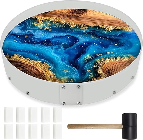 Miniatura 12 de Moldes grandes de resina epoxi para mesa, moldes profundos reutilizables de 16" redondos desmontables para fundición de resina epoxi, mesa circular,