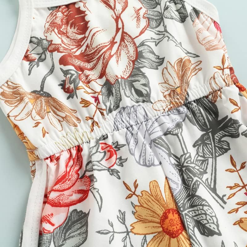 WZTYYDS Toddler Baby Girl Summer Clothes Floral Romper Tie-Up Strap Halter Jumpsuit Infant Summer Sling Playsuit 6M-3T - Image 5