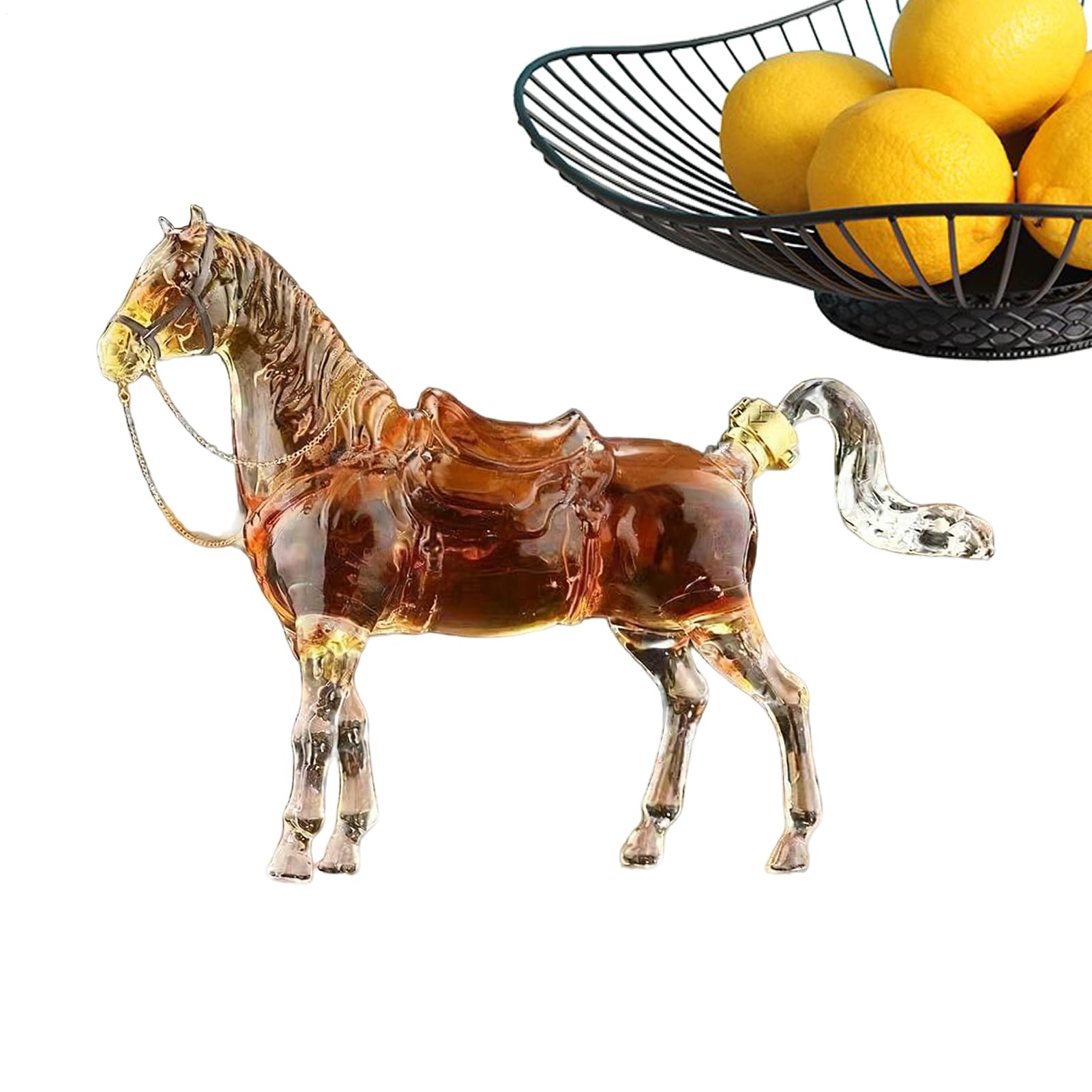 Likörflasche aus Glas – Pferdeform, klarer Whiskey-Aufbewahrungsbehälter, dekorative Form, ansprechende Cocktailbar, Getränke, Likör, Zuhause, Bar, Party, Küche, Geschenk