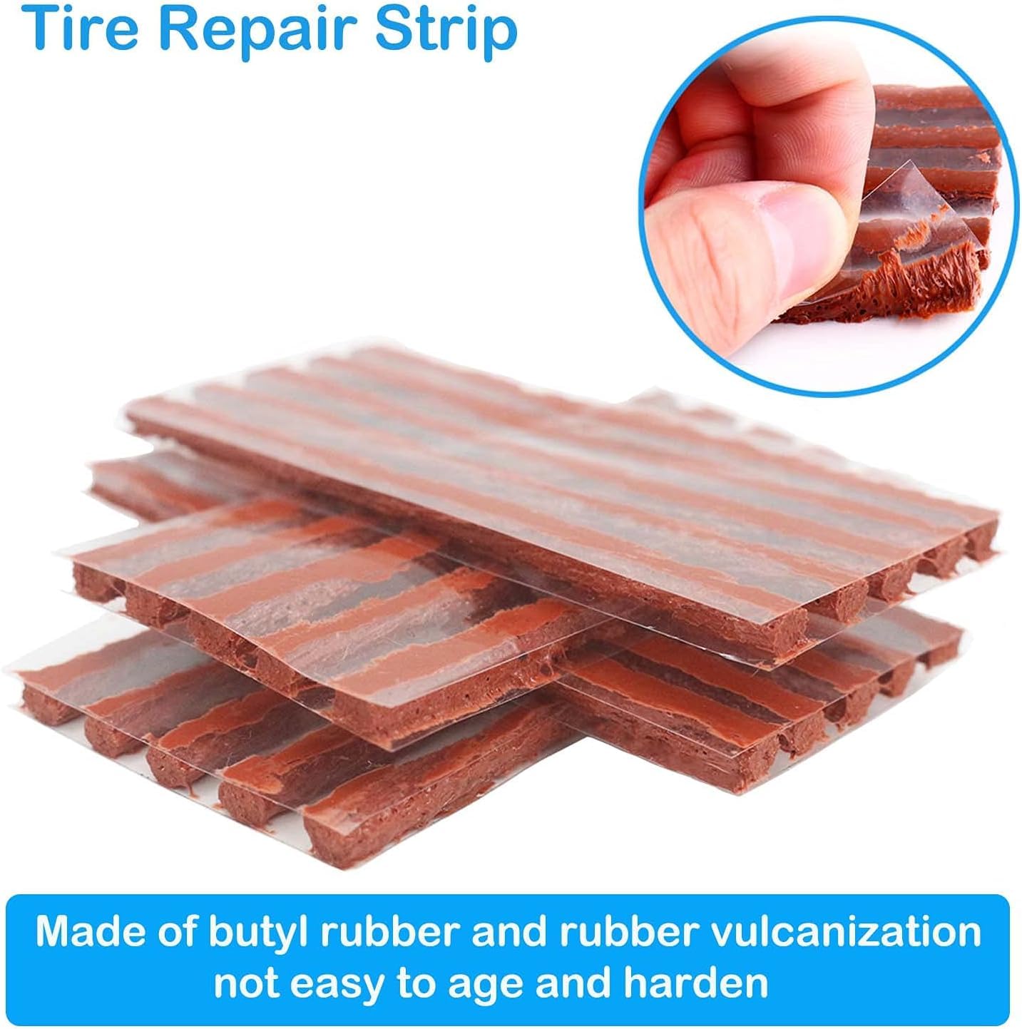 Kit Riparazione Pneumatici 26pcs per Auto Moto Set Ripara Gomme Tubeless Camera d'Aria