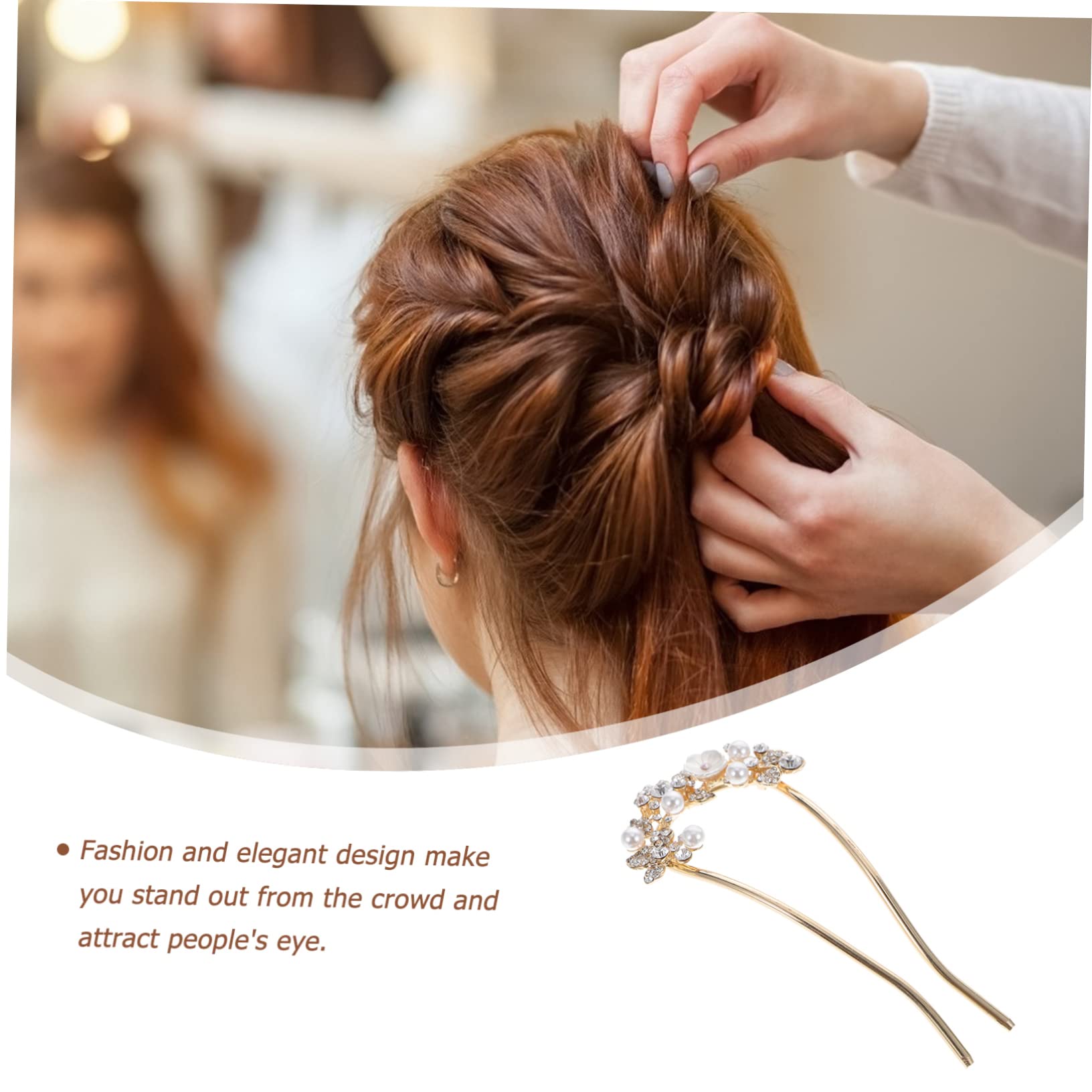 minkissy 3pezzi Fermaglio Elegante Per Con Perle e Strass Accessorio Moda Per Donne e Ragazze Design Raffinato Per Acconciature Formali e Informali