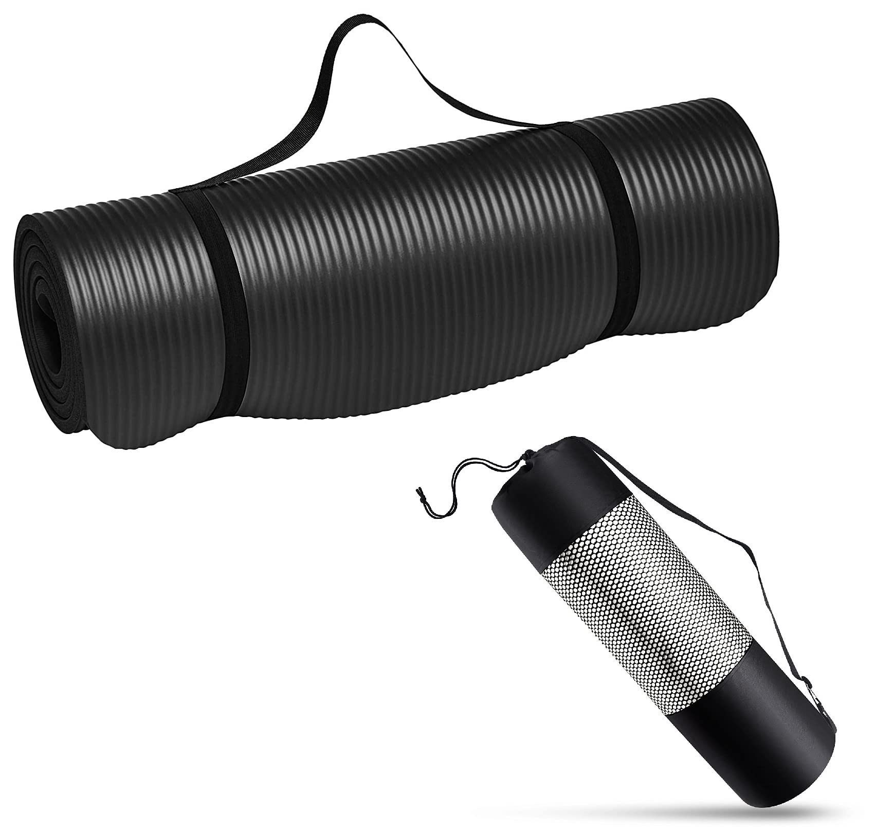 Gymbit NBR Yoga Exercise Mat with carrying bag and strap