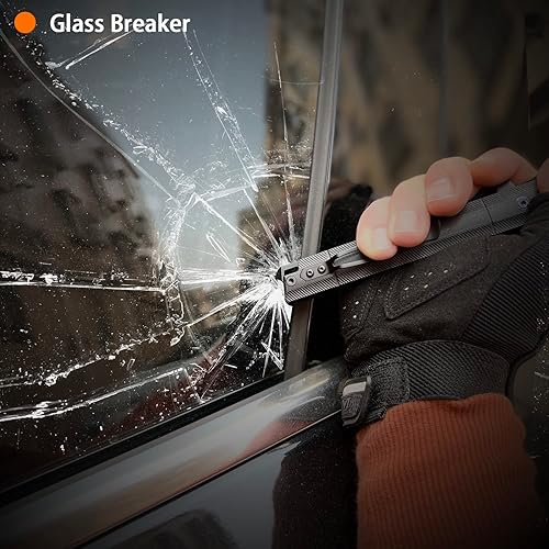 Miniatura 8 de El cuchillo de bolsillo plegable cuenta con una hoja de acero PVD DC53 negro, mango G-10, gran punta, rodamientos de bolas, y es ideal para acampar