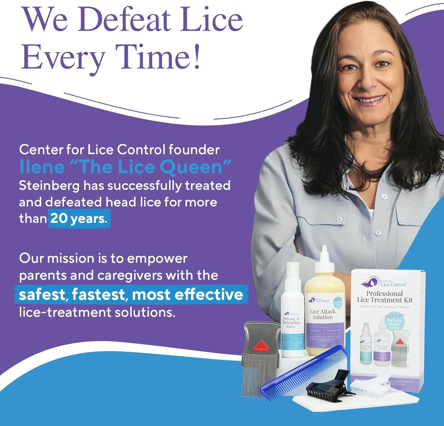 Kapow All-in-One Head Lice Treatment Kit for Family – Extra Strength Lice Shampoo, Spray & Comb for Kids & Adults, Sensitive Scalp Friendly, Non-Toxic, Fast & Effective Lice Removal