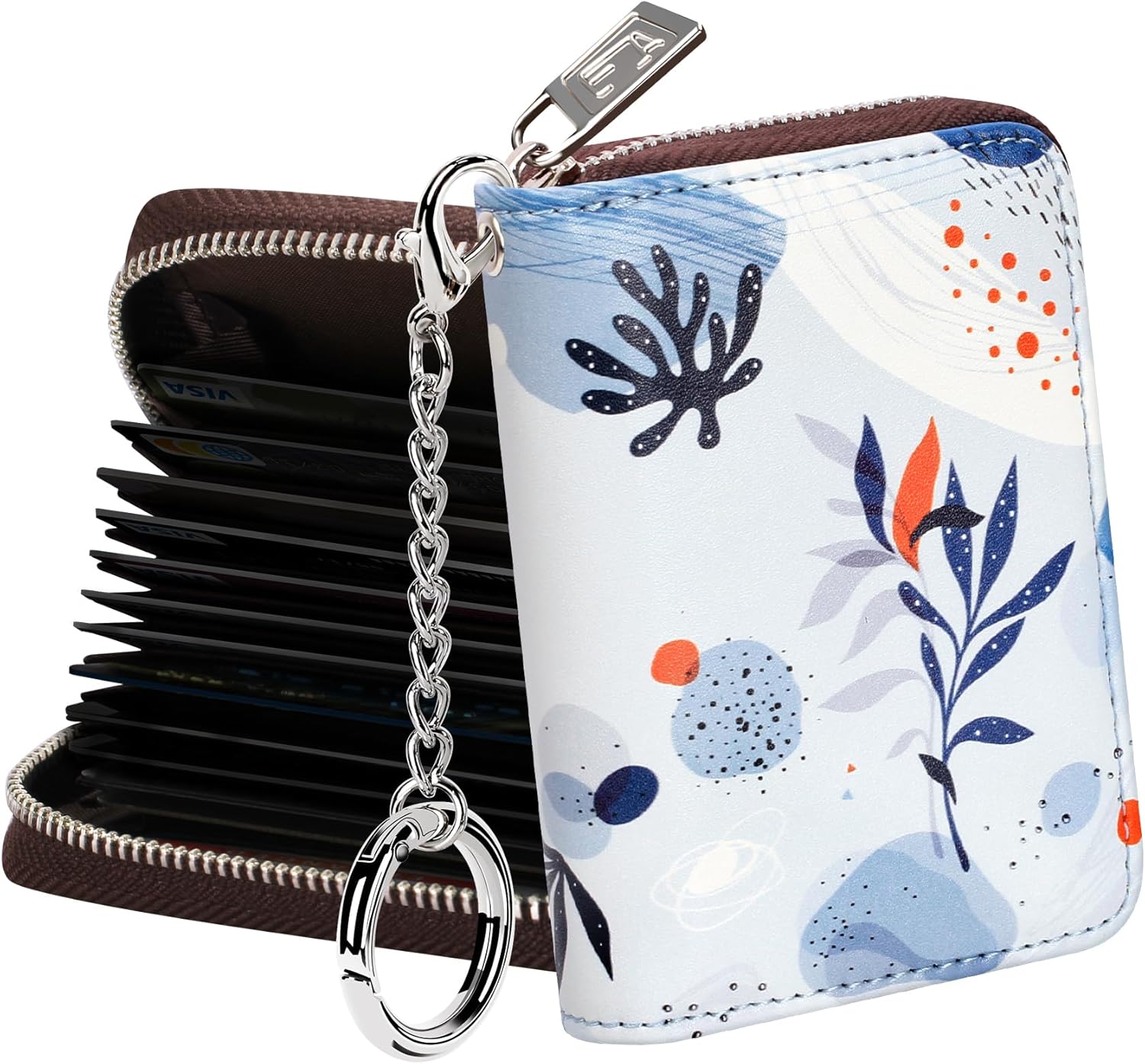 FurArt Credit Card Wallet, Zipper Card Cases Holder for Men Women, RFID