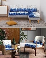 Vista 6 de Fundas de cojín elásticas para sofá de árbol de Navidad, seccionalindividualLT, funda protectora para muebles con parte inferior elástica, diseño