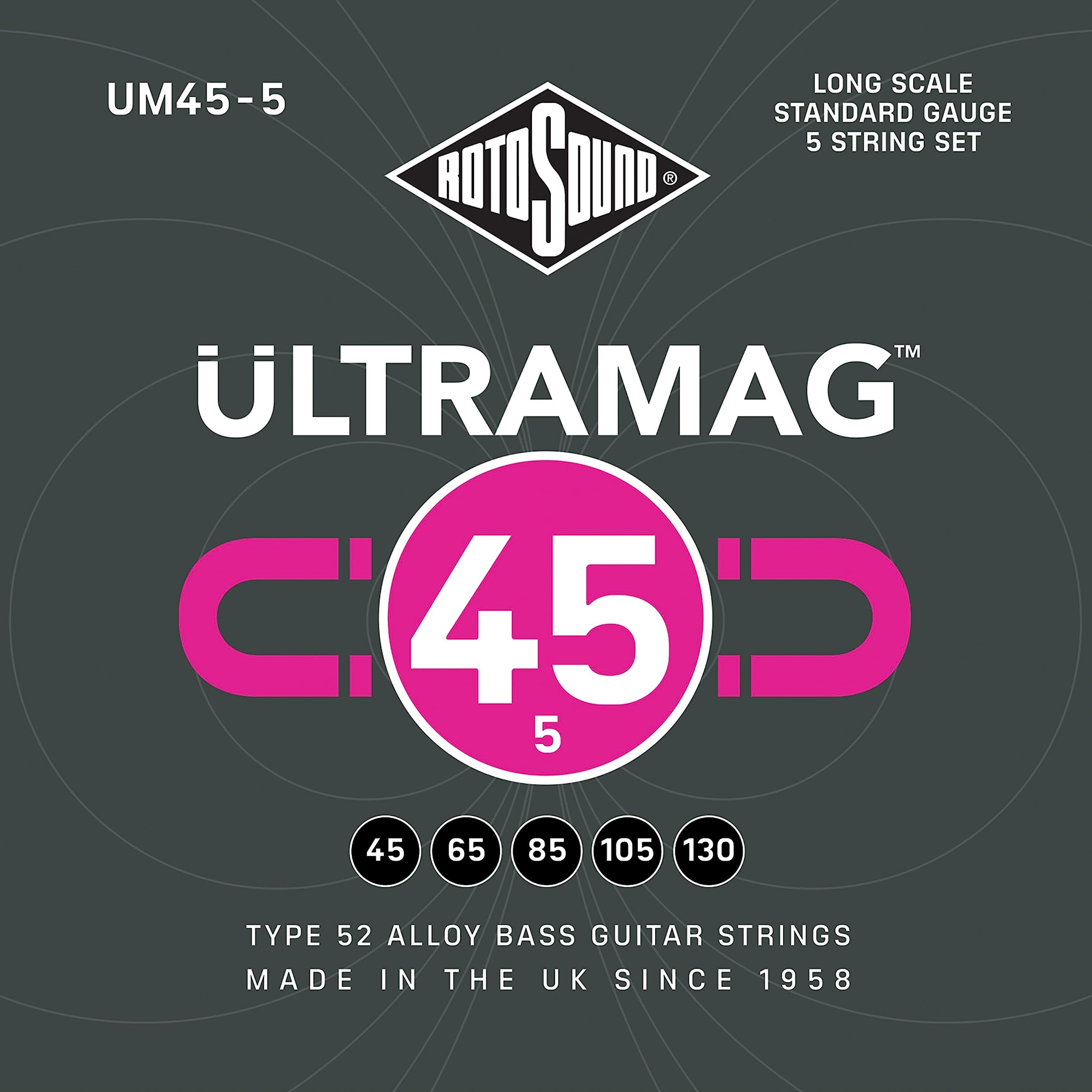 Rotosound UM45-5 - Ultramag corde per basso a 5 corde | 40-130