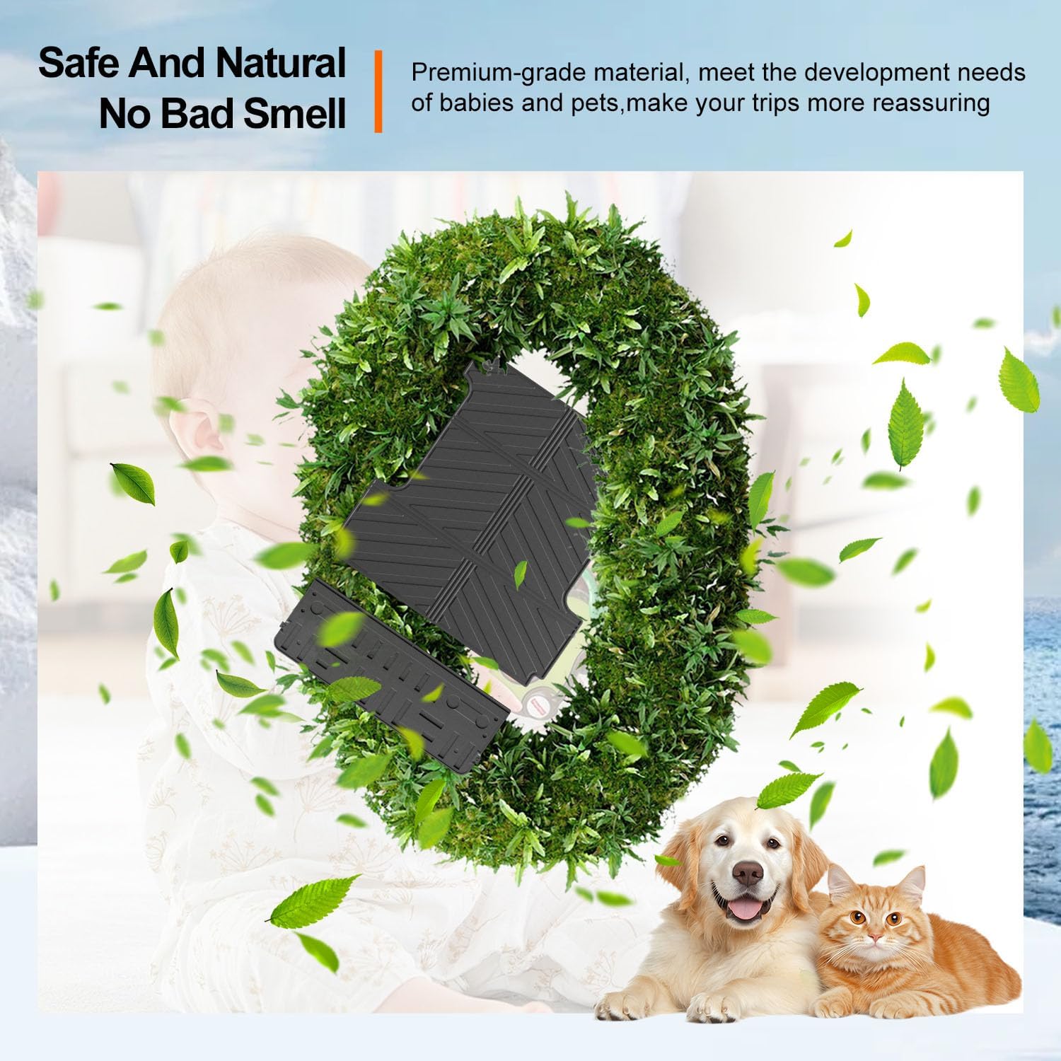 powoq 5.5FT Truck Mat Compatible with 2021 2022 2023 2024 2025 2026 Ford F150 Truck Bed Mat TPE Tailgate Liner Replacement for 2021-2026 Ford F-150 Accessories (5.5FT Bed Mat+Tailgate Mat)