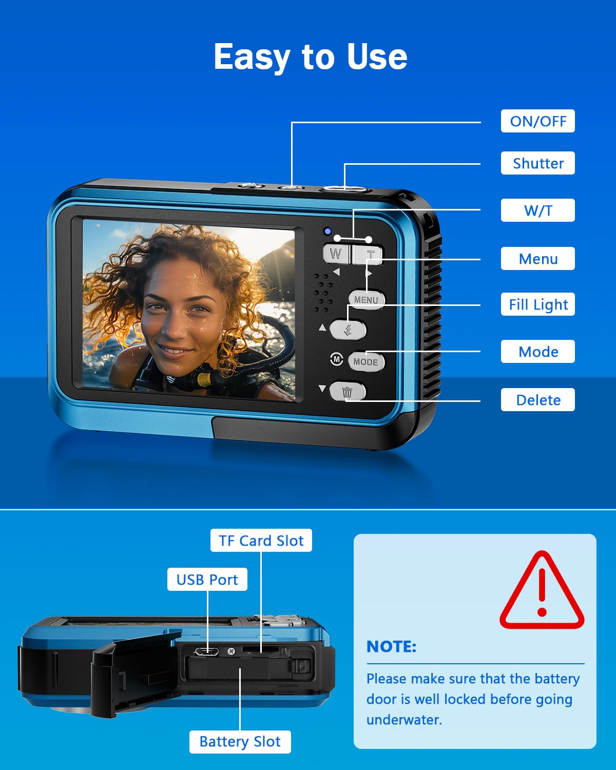 Amazon.com : Underwater Camera, 4K Waterproof Camera with 64GB