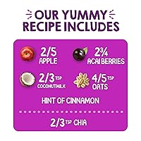 Vista 4 de Happy Tot Organics Super Morning Stage 4 - Alimento sin lácteos, con leche de coco y avena de Apple Acai + Super Chia, bolsa de 4 onzas