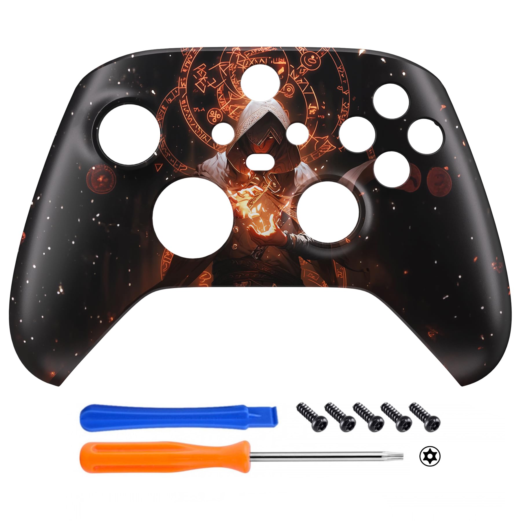 eXtremeRate Coque de Rechange pour Manette Xbox Series X et S – Libérez Votre Style – Accessoires personnalisés Dark Magic pour Manette Xbox Core sans Fil [Commande Non Incluse