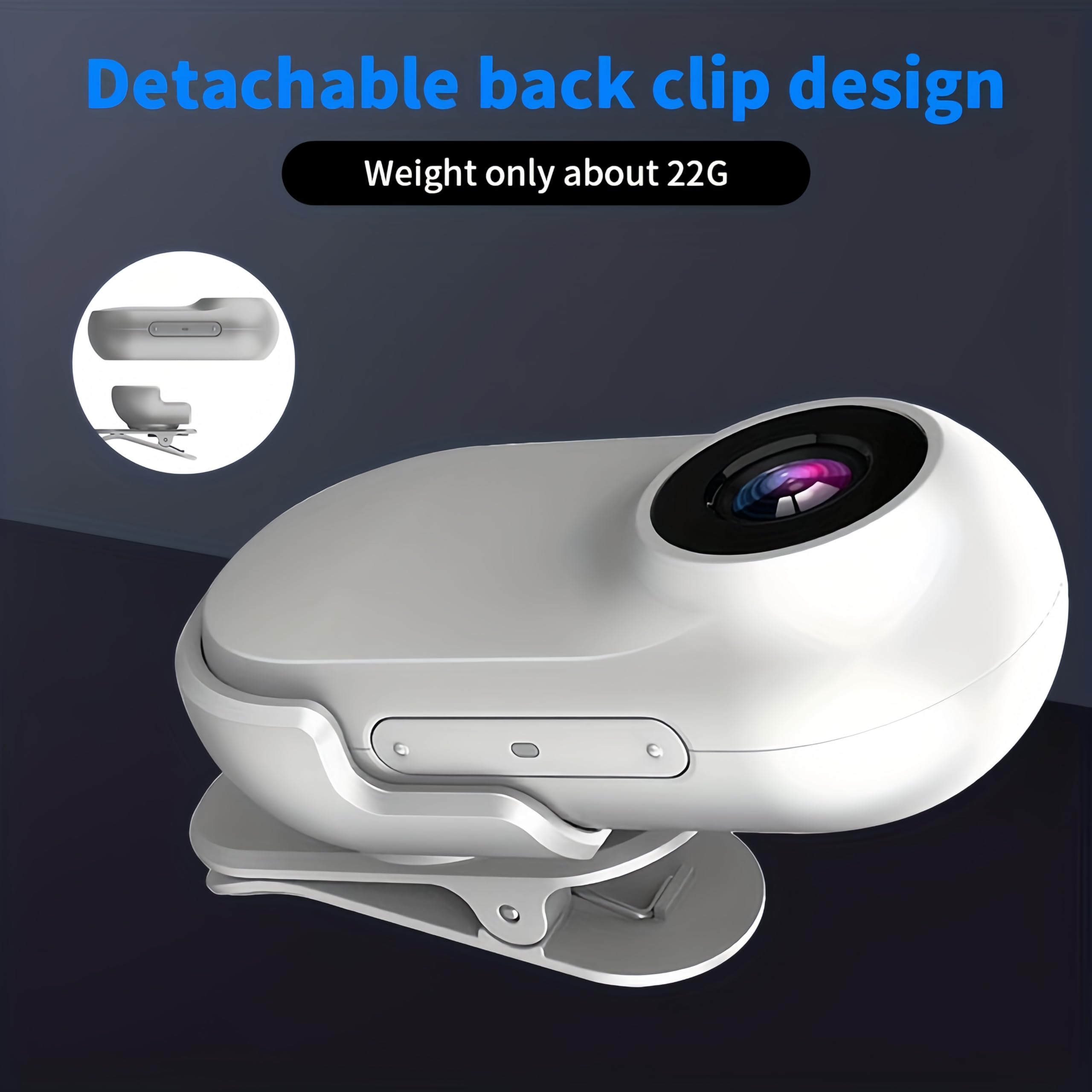 Bewinner Collare per Fotocamera per Gatti - Fotocamera per Collare per Cani da Compagnia Grandangolare da 170° con Schermo LCD da 0,96 Pollici, Fotocamera Multifunzionale per la
