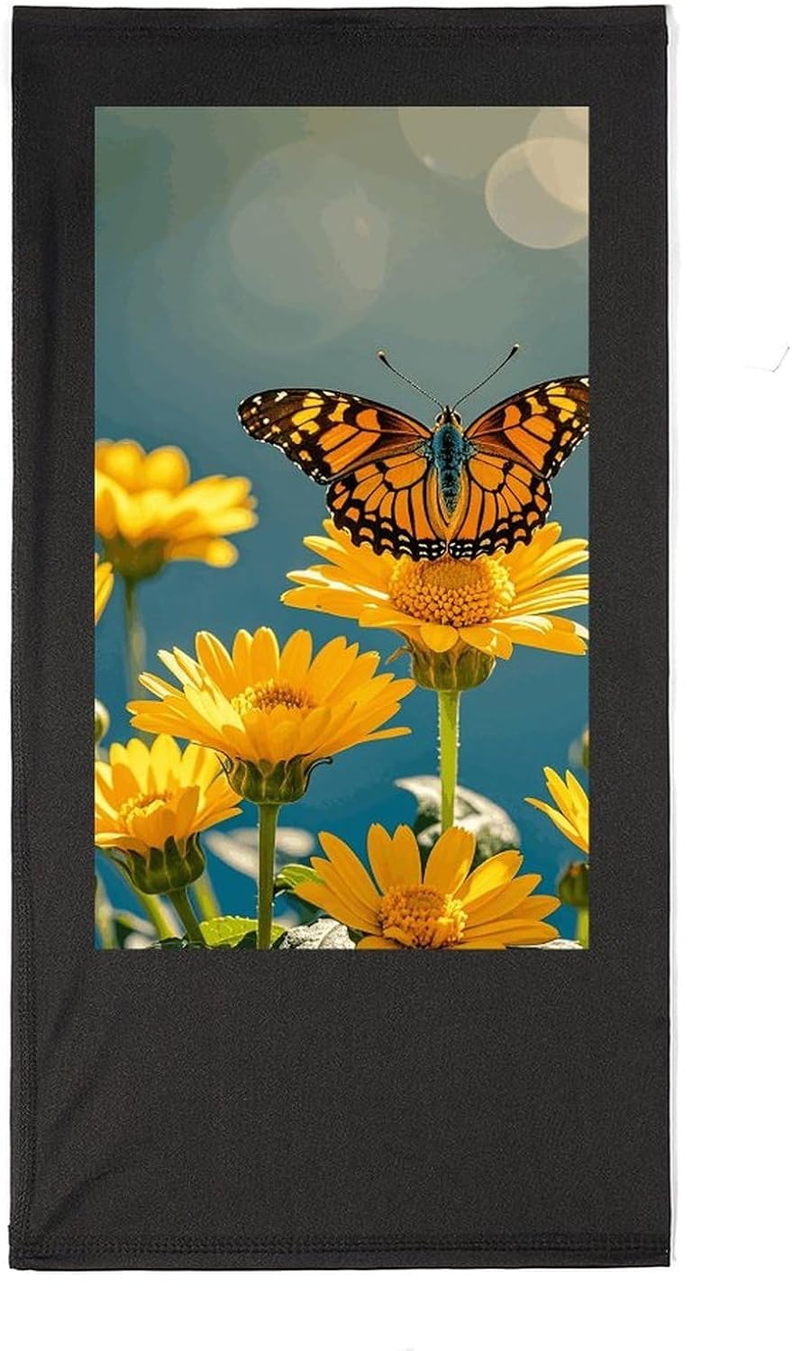 Yellow Flowers Butterflies Neck Gaiter Face Mask Ski Mask Cold Weather Balaclava Winter Face Cover Scarf for Women Men