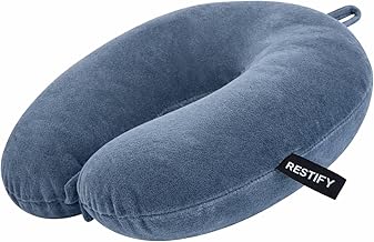 Restify Premium Neck Pillow for Travelling Airplane Travel Pillow Comfortable Head Rest Neck Holder Pillow (Grey)